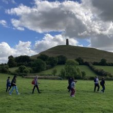 Our Boarders Head to Glastonbury Tor, Somerset