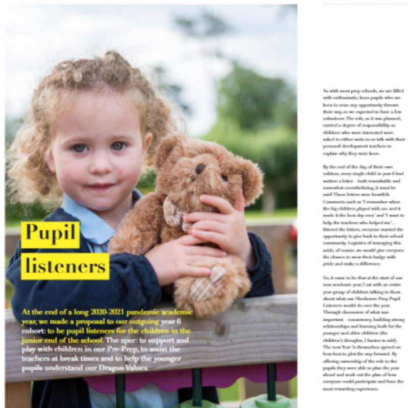 Our Pupil Listeners Story Featured in the BSA Magazine